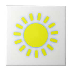 Azulejo De Cerámica Sun brillante