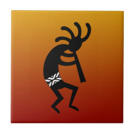 Azulejo De Cerámica Sunset Desierto Sudoeste Kokopelli Tile Cerámico