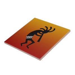 Azulejo De Cerámica Sunset Desierto Sudoeste Kokopelli Tile Cerámico