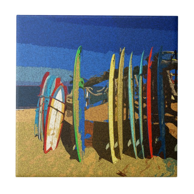 Azulejo De Cerámica Surfboards (Frente)