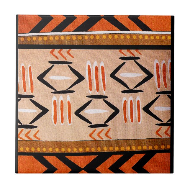 Azulejo De Cerámica Suroeste Tribal (Frente)