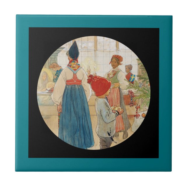 Azulejo De Cerámica Sus Navidades una vez más (Frente)