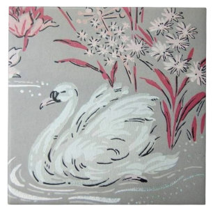 Azulejo De Cerámica Swan de venado