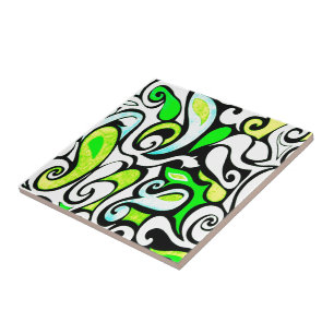 Azulejo De Cerámica Swirl Retro 3