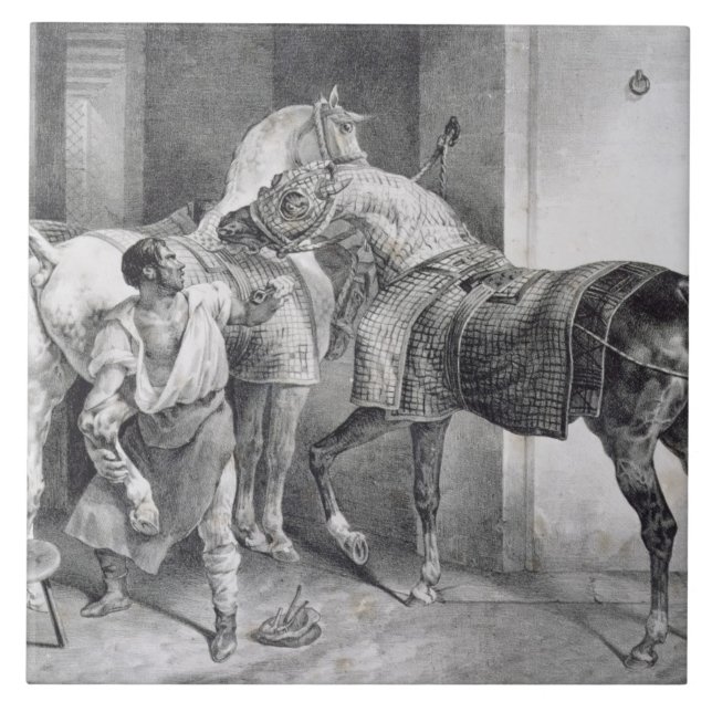 Azulejo De Cerámica T34894 el herrador inglés, 1822 (litho) (Frente)