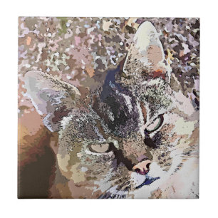 AZULEJO DE CERÁMICA TABBY CAT