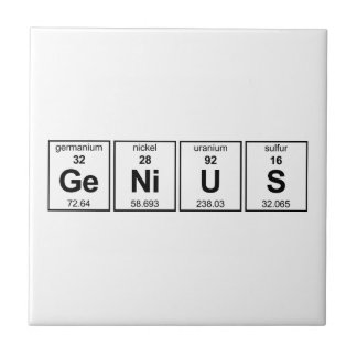 Azulejo De Cerámica Tabla periódica del genio