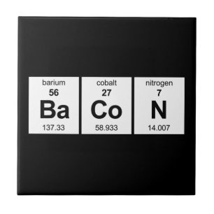 Azulejo De Cerámica Tabla periódica del tocino