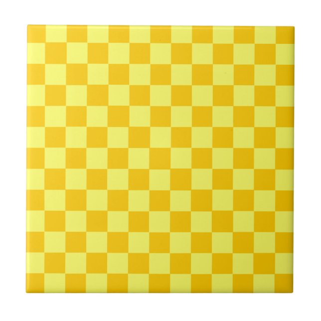 Azulejo De Cerámica Tablero amarillo combinado de ShirleyTaylor (Frente)