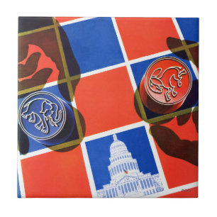 Azulejo De Cerámica Tablero de damas de la elección