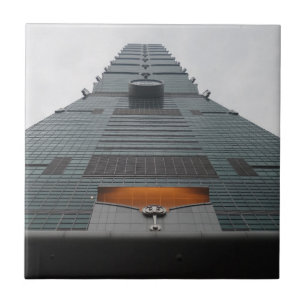 Azulejo De Cerámica Taipei101 Pequeño (4,25" x 4,25") Tile de fotograf