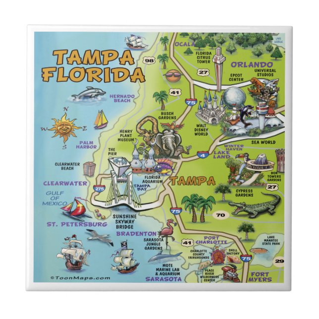 Azulejo De Cerámica Tampa FL Tile (Frente)