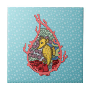 Azulejo De Cerámica Tanga el caballito de mar