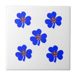 Azulejo De Cerámica Tapa azul primaveral para la cocina