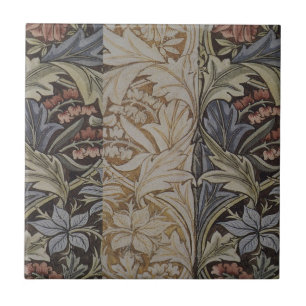 Azulejo De Cerámica Tapiz Botánico Clásico de Campanilla Azul de Willi