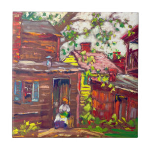 Azulejo De Cerámica Tarea 1910 de la tarde