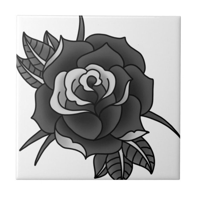 Azulejo De Cerámica Tatuaje subió (Frente)