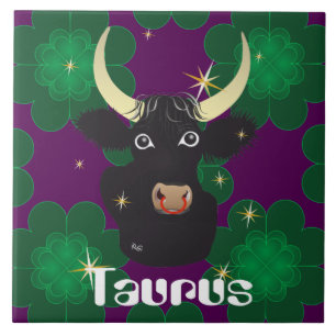 Azulejo De Cerámica Taurus el abril 21 to May 20 Tile