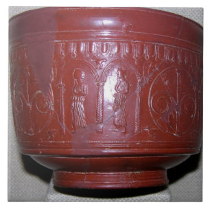 Azulejo De Cerámica Taza de Dragondorff, de Graufesenque, c.150 A.C.