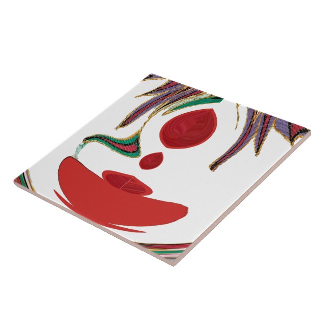 Azulejo De Cerámica Té Rojo en tiempo de té.png (Lado)