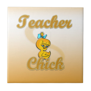 Azulejo De Cerámica Teacher Chick