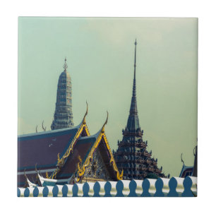 Azulejo De Cerámica Techos del Gran Palacio de Bangkok Tailandia