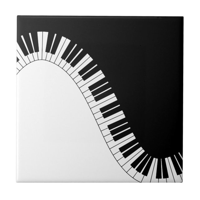 Azulejo De Cerámica Teclado de piano (Frente)
