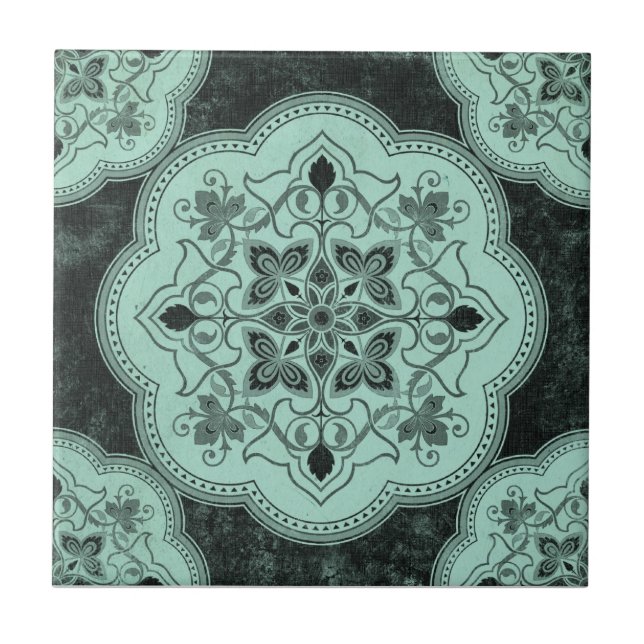 Azulejo De Cerámica Tejido de época (Frente)