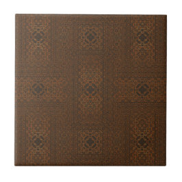 Azulejo De Cerámica Tejido marrón Patrón Cerámica Tile