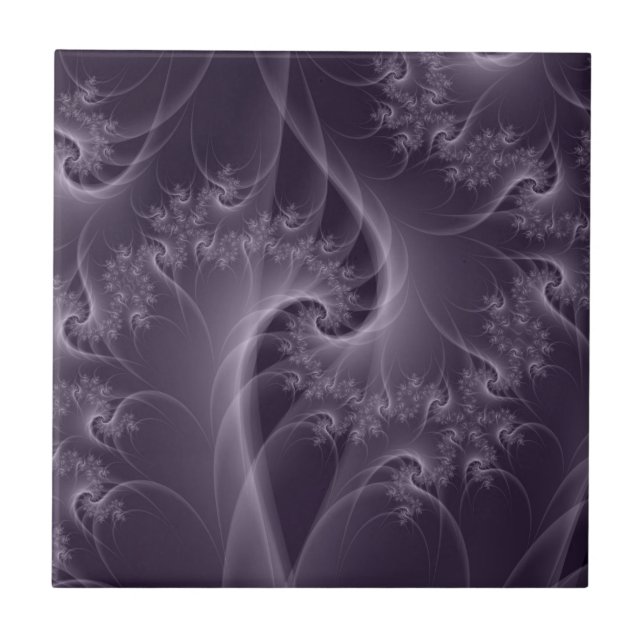 Azulejo De Cerámica Tejido morado y blanco (Frente)