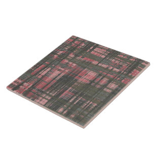 Azulejo De Cerámica Tejido rosa y gris