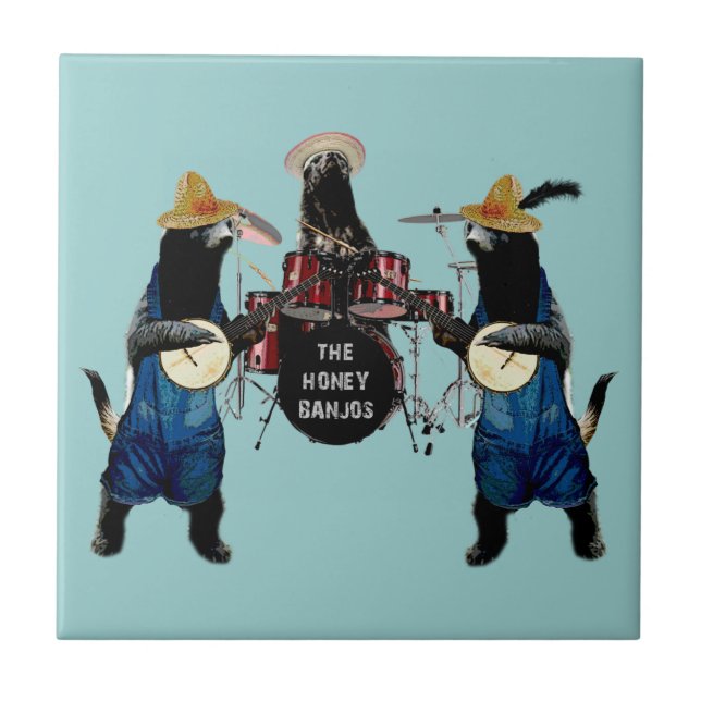 Azulejo De Cerámica Tejón de miel divertido (Frente)