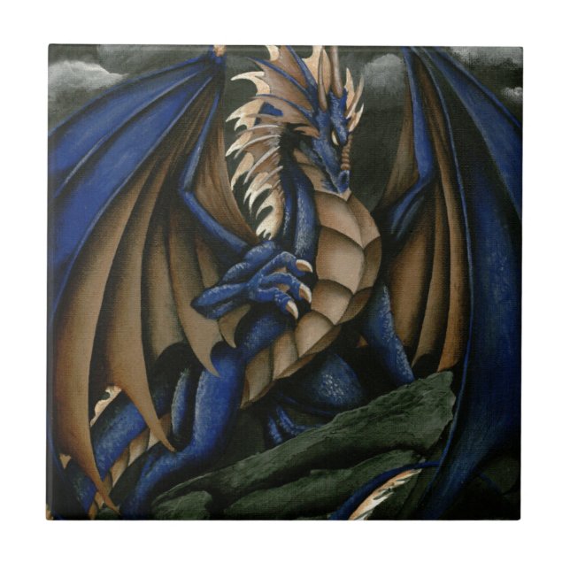 Azulejo De Cerámica Tempestad de truenos (Frente)