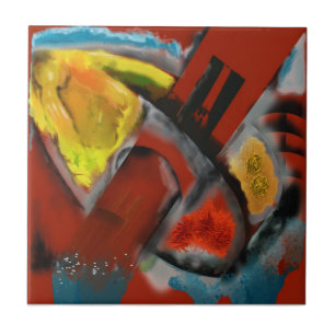 Azulejo De Cerámica Tempestad - extracto de Digitaces con el fondo