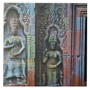 Azulejo De Cerámica Templo de Ta Prohm, provincia de Siem Reap, Camboy
