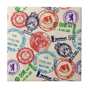 Azulejo De Cerámica Textura con los sellos reales