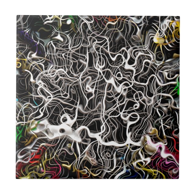 Azulejo De Cerámica Textura de fondo de patrón abstracto (Frente)