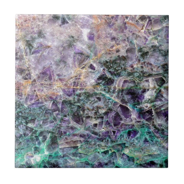 Azulejo De Cerámica textura de piedra amethyst (Frente)