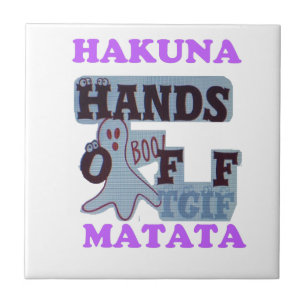 Azulejo De Cerámica TGIF Hakuna Matata Manos Fuera Boo Cara Divertida