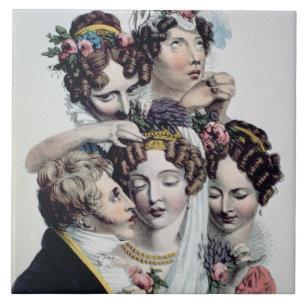 Azulejo De Cerámica The Bride, c.1820 (litho)