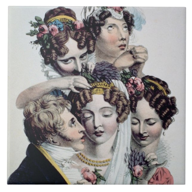 Azulejo De Cerámica The Bride, c.1820 (litho) (Frente)