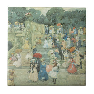 Azulejo De Cerámica The Mall, Central Park de Maurice Prendergast