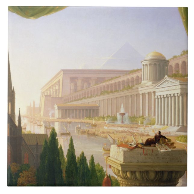 Azulejo De Cerámica Thomas Cole - El sueño de un arquitecto (Frente)