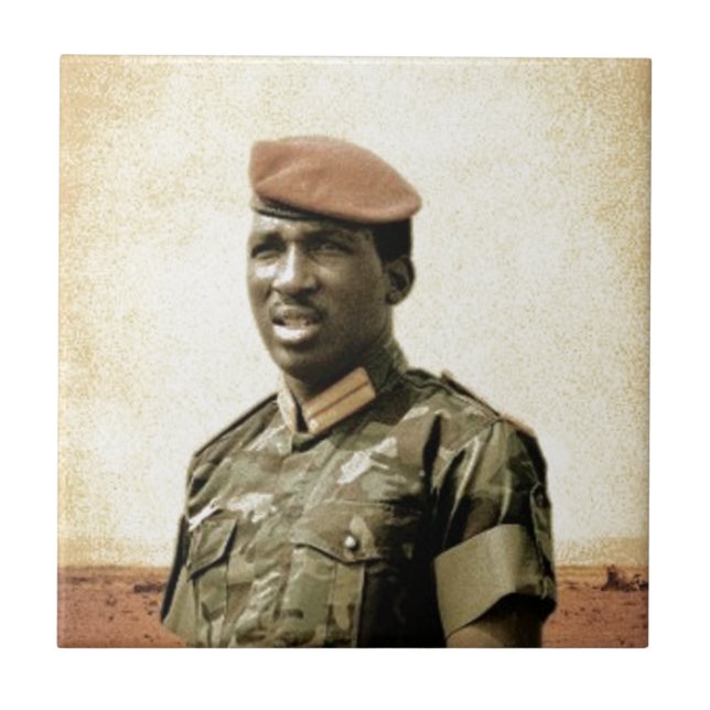 Azulejo De Cerámica Thomas Sankara - Burkina Faso - presidente (Frente)