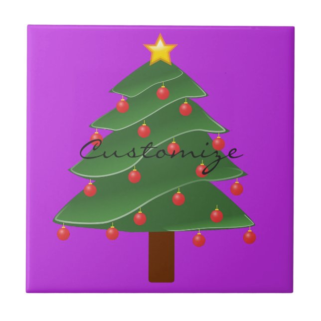 Azulejo De Cerámica Thunder_Cove de árbol de Navidad (Frente)