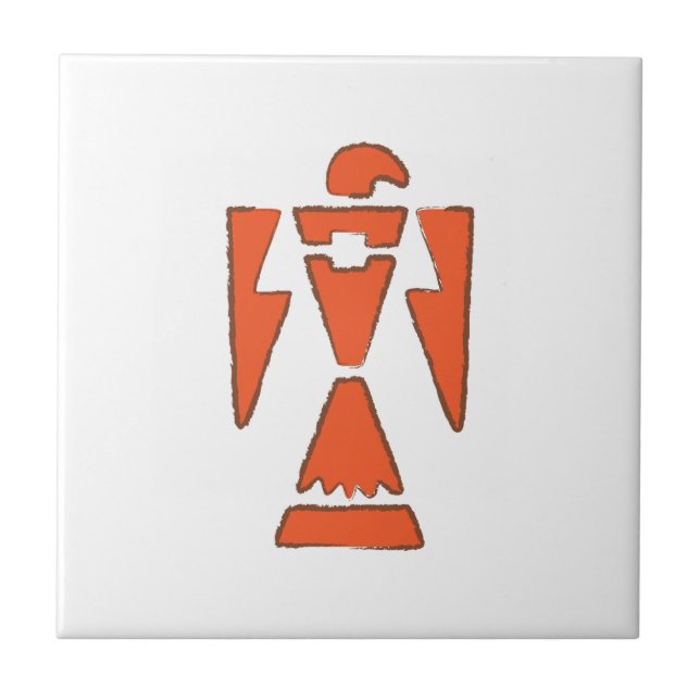 Azulejo De Cerámica ThunderBird - Diseño del Suroeste de la India (Frente)