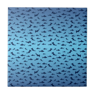 Azulejo De Cerámica Tiburones de cabeza martillo múltiple
