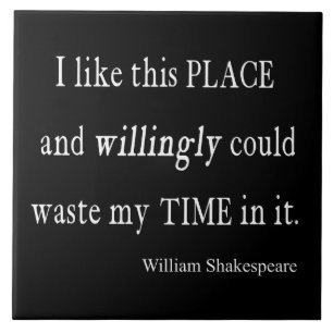 Azulejo De Cerámica Tiempo dispuesto inútil esta cita de Shakespeare