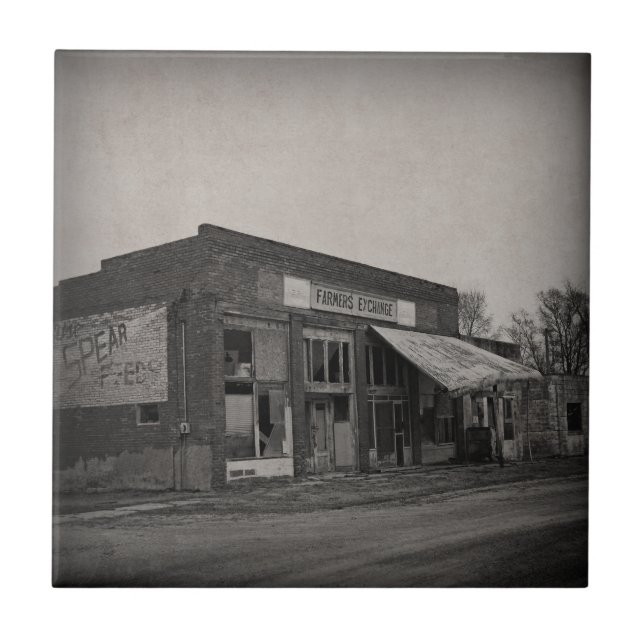Azulejo De Cerámica Tienda de alimentación abandonada (Frente)