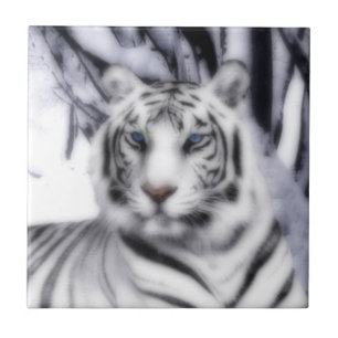 Azulejo De Cerámica Tigre blanco